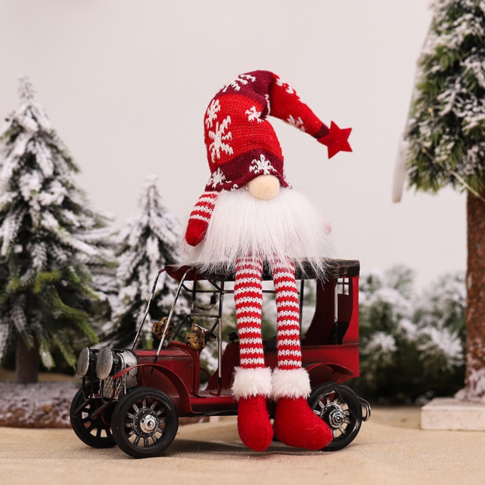Leuchtende, gesichtslose weihnachtswichtel-puppe mit licht, baumanhänger, zwergen-weihnachtsdekoration, schmuckstück