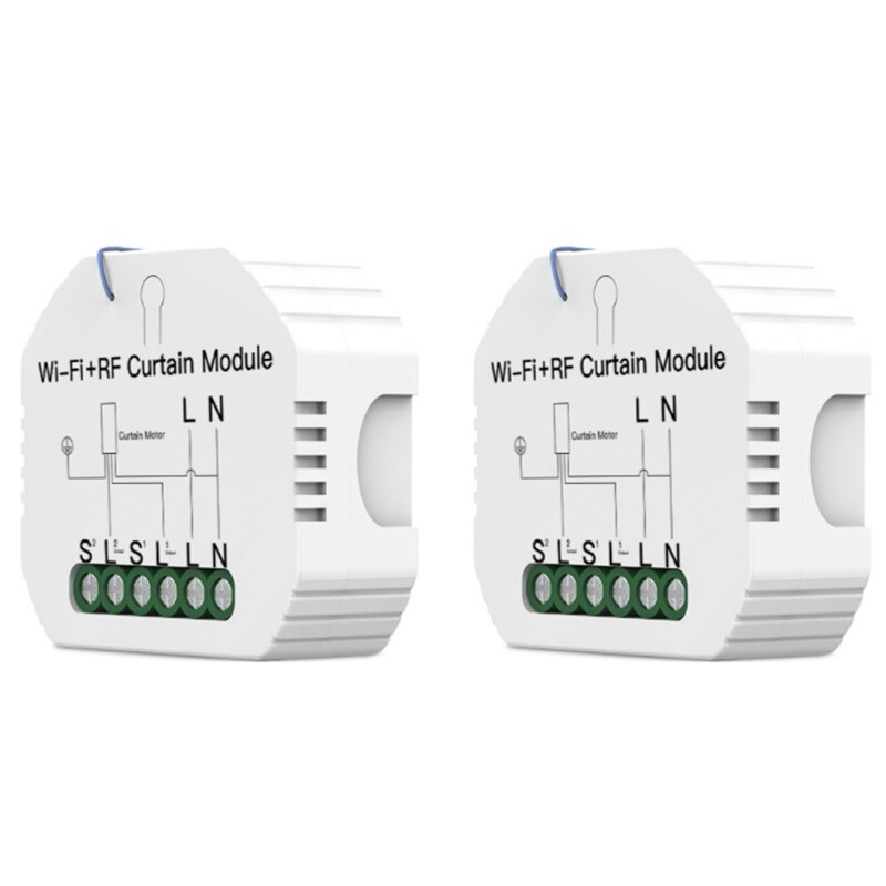 Tuya WiFi RF Roller Blind Shutter Curtain Switch Module for Electric Motor Sunsn Works with Google Home Alexa: Default Title