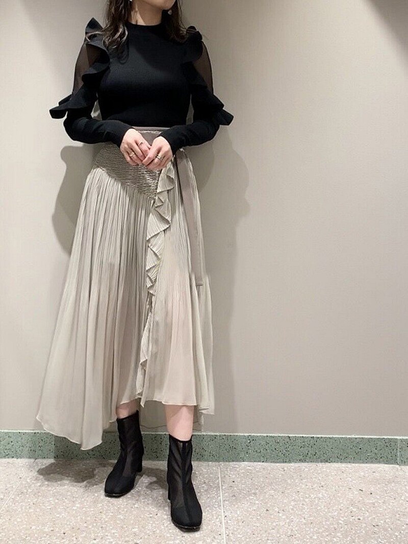 spring Japanese women's irregular plaid slit skirt