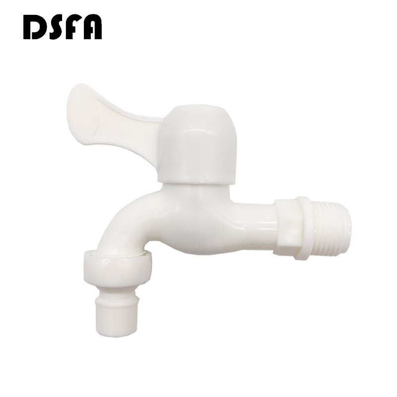 Plastic Faucet PP Washing Machine Water Tap 1/2" Male Thread White Bibcock Easy Install Garden Irrigation Connector