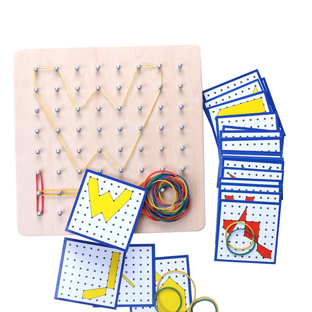 Grafische Rubber Tie Nail Geoboard Met Kaarten Math Learning Onderwijs Kinderen Speelgoed