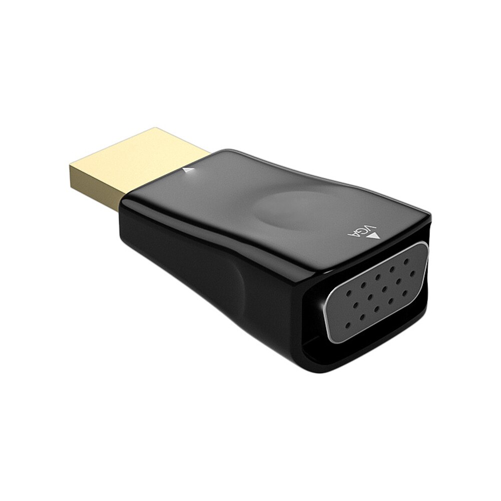 HD 1080P HDMI-Kompatibel zu VGA Adapter VGA Ausgang Stecker für Computer Laptop TV Box Digital-Analog signal Konverter: Black