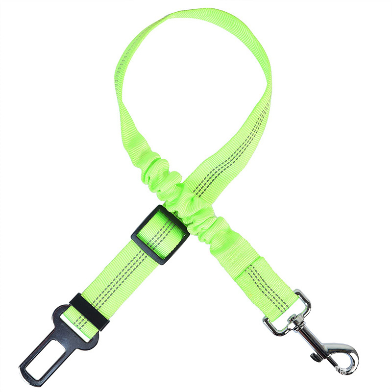 Pet Hond Kat Autogordel Puppy Leiband Hond Accessoires Verstelbare Demping Elasticsafety Touw Voor Hond Kat Dierbenodigdheden: Fluorescent Green