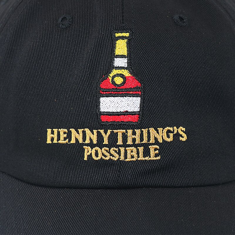 Sombreros Henny para papá, sombrero de algodón con bordado ajustable, correa, hip hop, gorras de béisbol, unisex