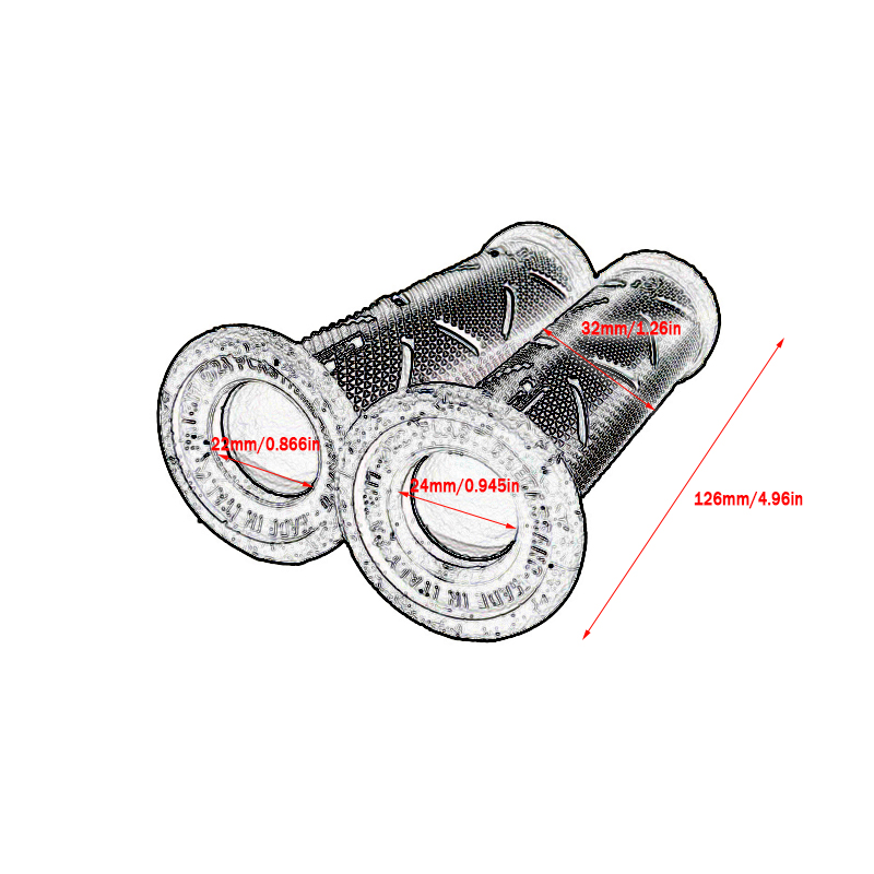22mm Lenkergriff für CR CRF XR YZ WR TTR KX KLX RMZ RMX RM TC TE FC ATV Enduro Motocross Dirt Pit Bike Mountainbike Fahrrad
