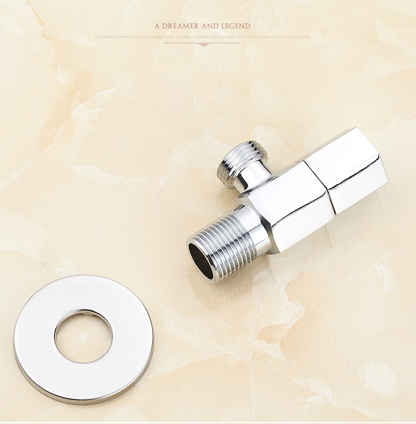 Household Bathing Heat Cold Water Adapter Valve Toilet Hardware Faucet Triangular Threaded Valve Water Pipe Connector Valve G1/2
