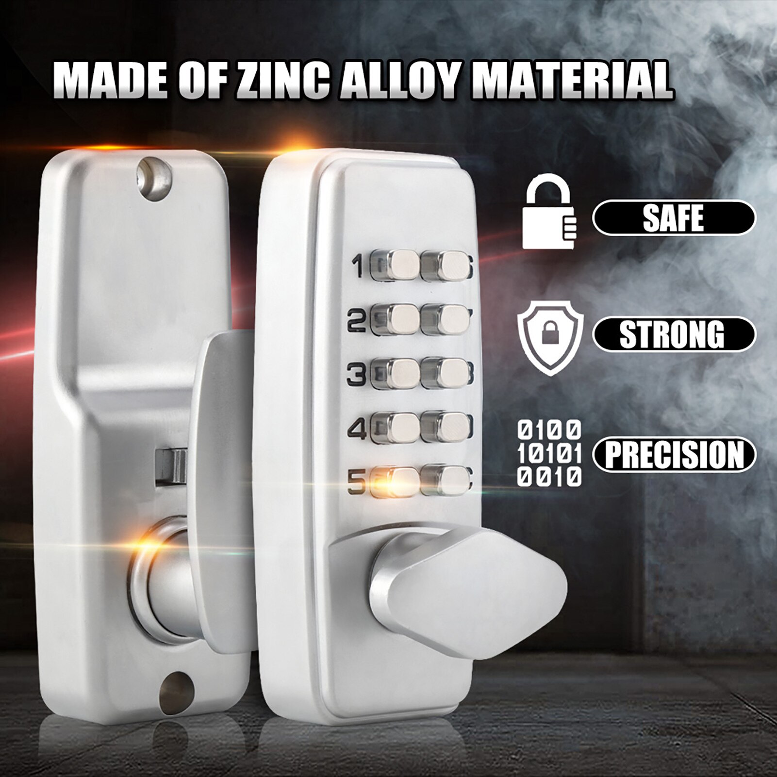 Smart Keypad Password lock Mechanical Combination Password Fireproof Keypad Door Lock for Home Office