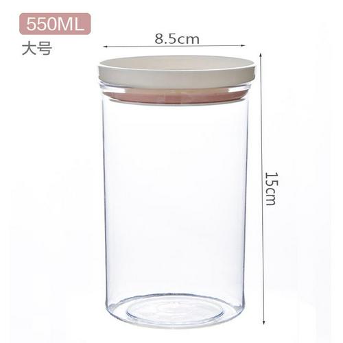 Di Plastica trasparente Contenitore Ermetico Contenitori E Complementi per Cucina Bottiglie Vasi Contenitore di Alimento Grani Tè Chicchi di Caffè Grani Vaso Della Caramella Contenitori: 15x8.5cm rosa