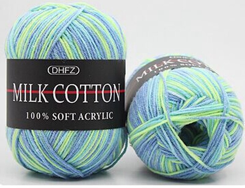 23 Colours 50g Mixed Job Lot DK Knitting Crochet Milk Soft Baby Cotton Wool Yarn for weaving Sweater Hat Scarf for Hand Knitting: 23