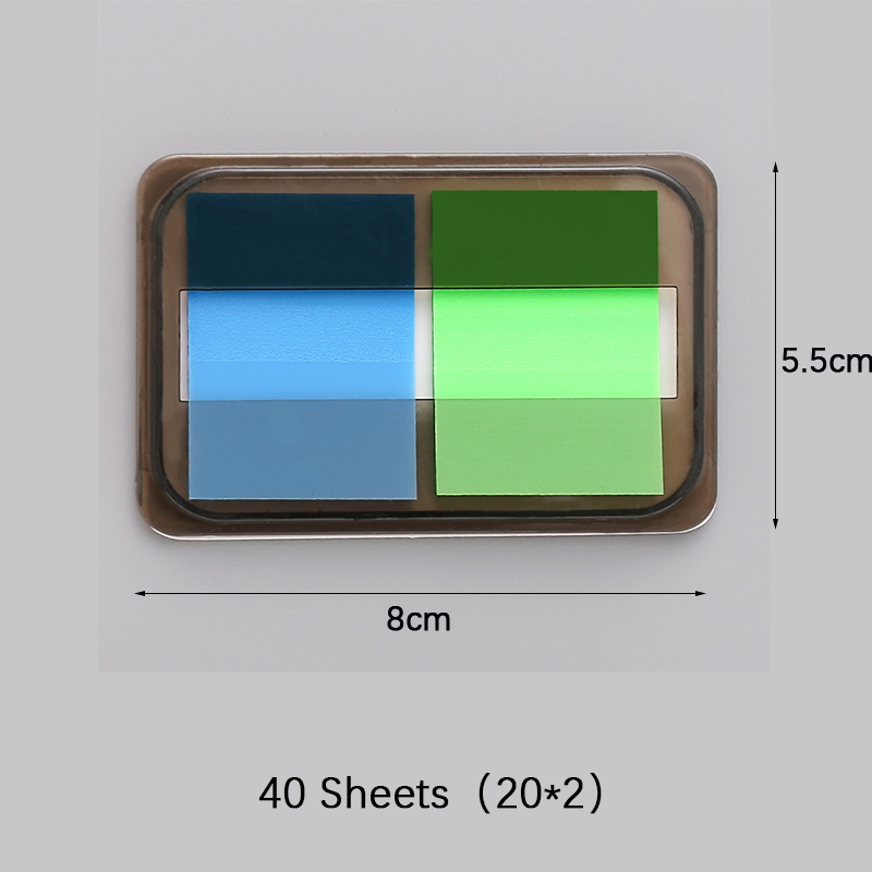 60/100/200 ark fluorescerende selvklæbende notatblok klæbende sedler bogmærke markør memo klistermærke papir studerende kontorartikler: 2 farver i æske