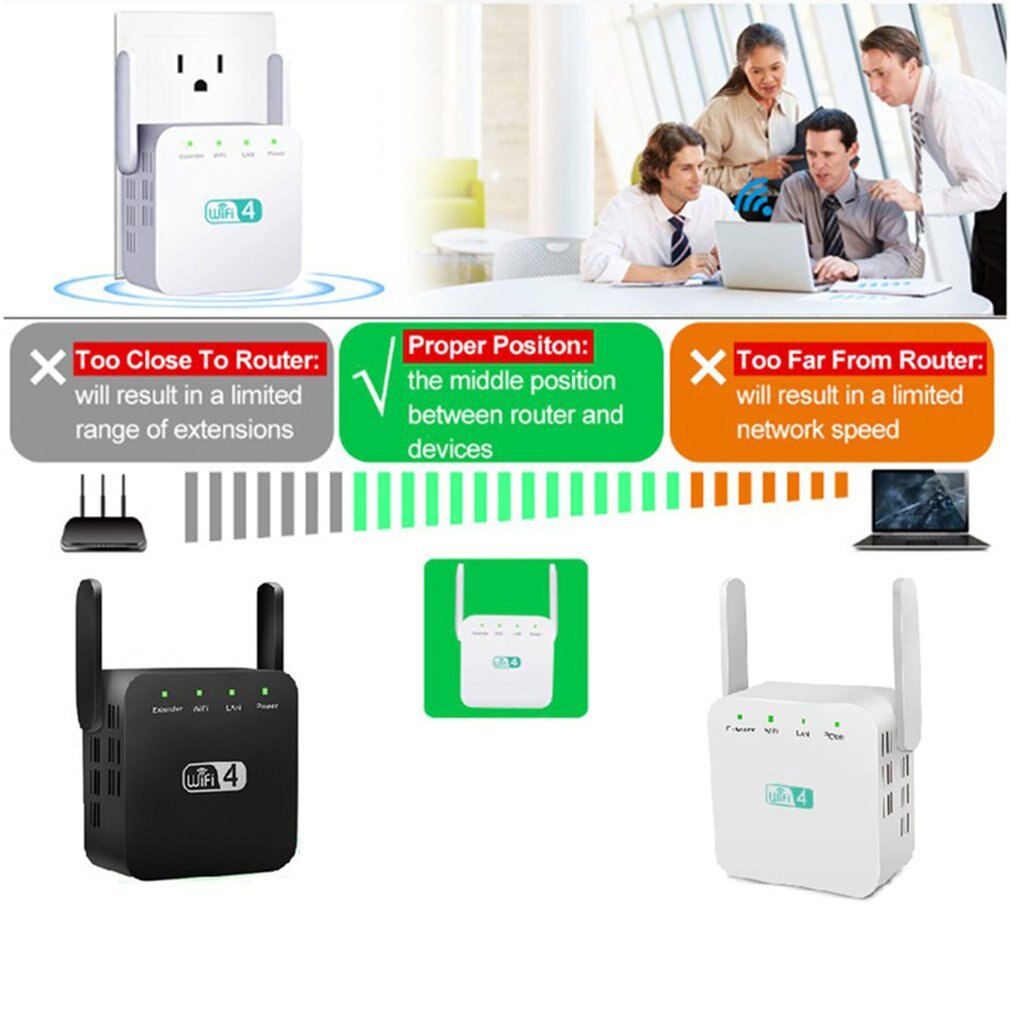 300Mbps 2.4Ghz Wireless WiFi Repeater Router Long Range Extender Signal Booster WiFi Repeater Long Range Extender