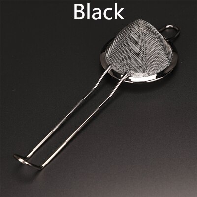 Bar Cocktail Strainer 304 Stainless Steel Cocktail Sieve Great For Removing Bits From Juice Fine Mesh Strainer Barware: Black 22.5cm