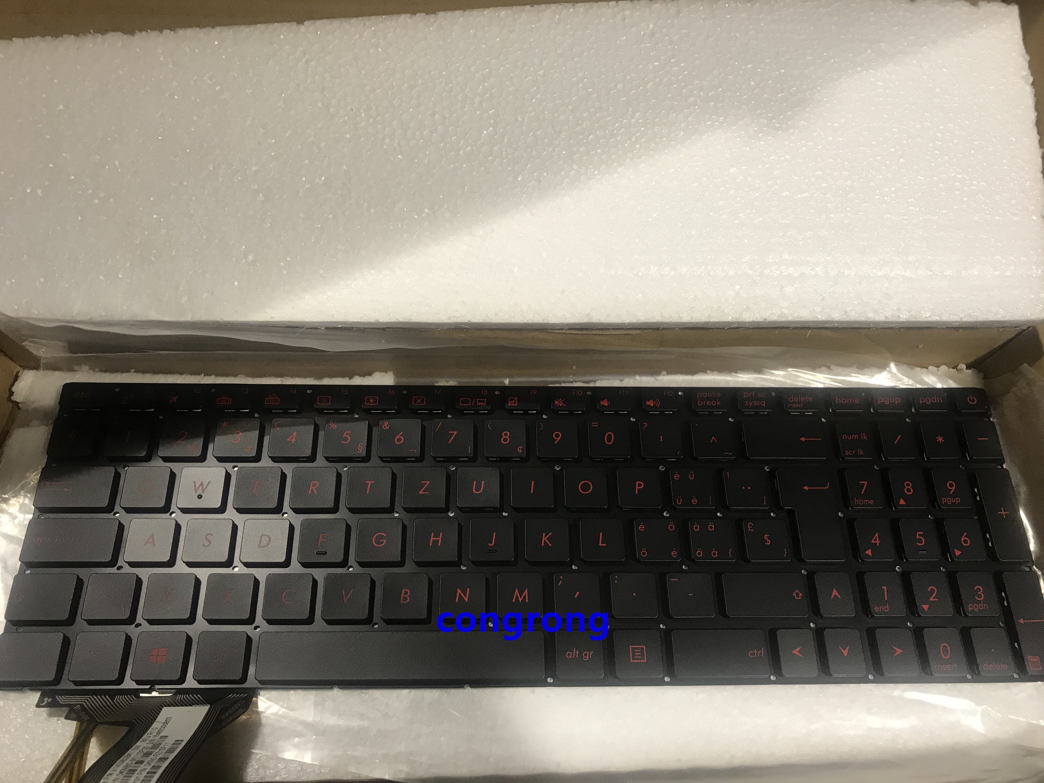 UI-teclado de ordenador portátil con retroiluminación, para ASUS ZX50J, ZX50V, ZX50JX, ZX50VW, GL552, GL552J, GL552V, GL552VL, color negro