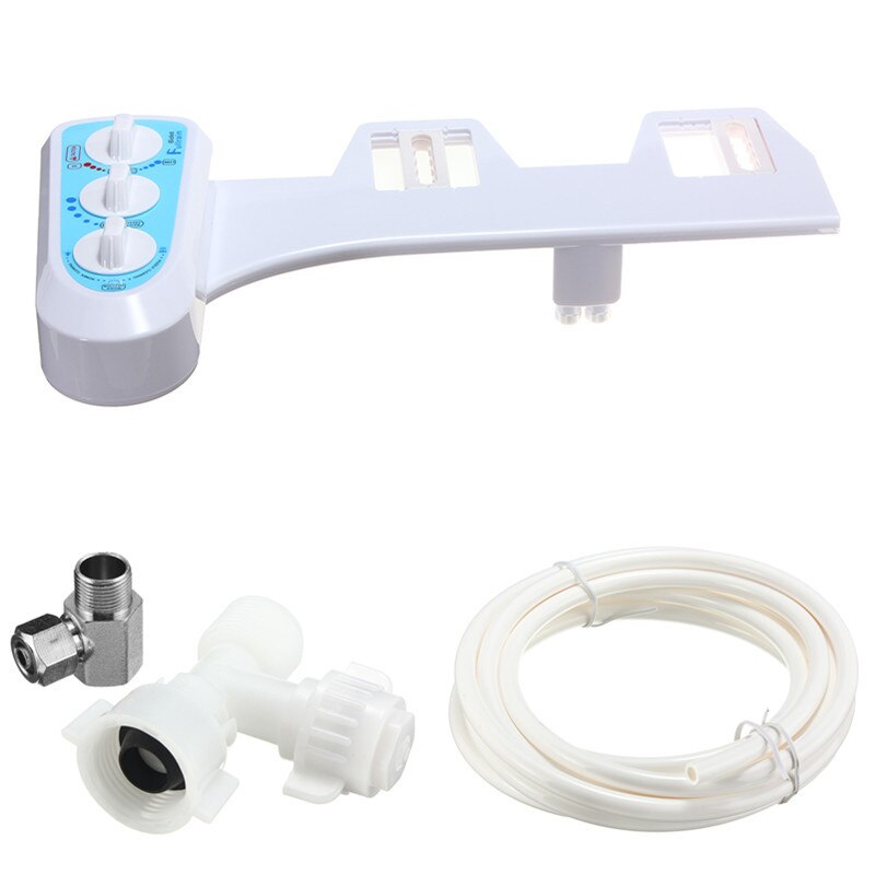 Cold/Heated Water Toilet Seat Bidet Sprayer Bidet Attachment Fresh Water Spray Non-electric Mechanical Shower Nozzle save paper: T8200 Two Nozzles US
