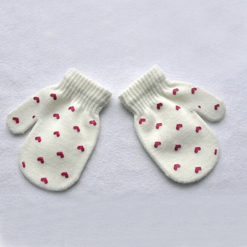 Inverno bebê tricô luvas quentes crianças menino menina ponto estrela coração padrão luvas crianças meninos meninas macio tricô quente novo: W2