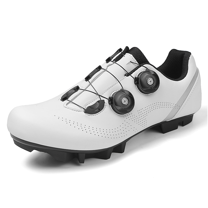 Radsport Sneaker Männer Sport Geschwindigkeit Fahrrad Schuhe Frauen Bergrennen eben SPD Rennrad Schuhe: Weiß / 45