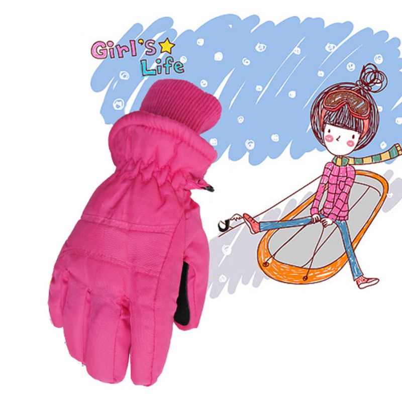 Winter Kids Gloves Winter Warm Outdoor Sports Ski Gloves Waterproof Windproof Sports Mittens for Children Gloves Baby Mittens