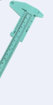1pcs 0-150mm double rule scale plastic Vernier caliper gauge Sliding Ruler Jewelry Measuring Tool: 0-150mm / Green