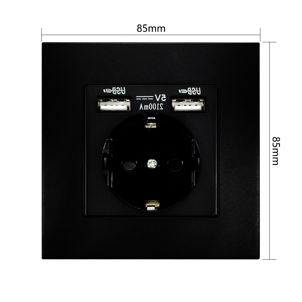 EU Standard Electrical Wall Charger Adapter Charging Wall Germany Plug Socket Power Outlets,16A,PC Panel,Bedroom socket