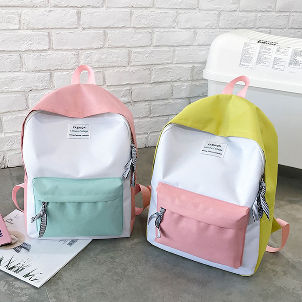 Women Canvas Backpack Travel Bookbag School Bag Laptop Rucksack Mochila for Teenage Girl