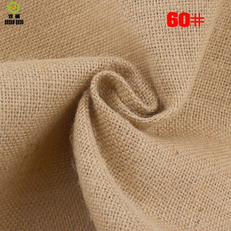 ShuanShuo 30 #-80 # tela de yute saco de lino tela para trabajo manual DIY, bolsas de almacenamiento decoración de Navidad 160*50cm