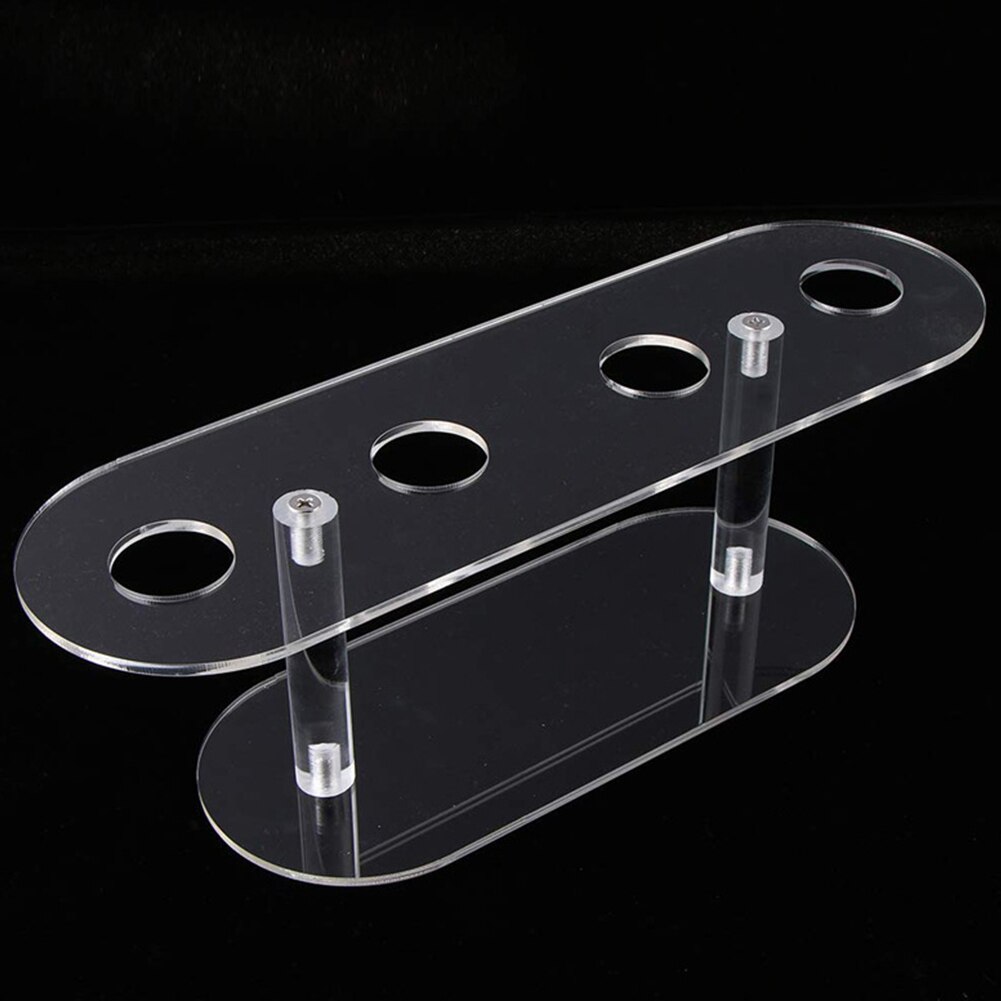 4 Holes Popcorn Ice Cream Stand Crisp Tube Detachable Birthday Party Food Display Transparent Acrylic Cupcake Cake Afternoon Tea