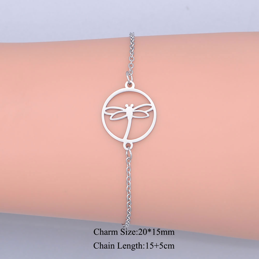 100% Edelstahl Dainty Libelle Charme Armband Für Frauen Nie Rost Super Fabrik