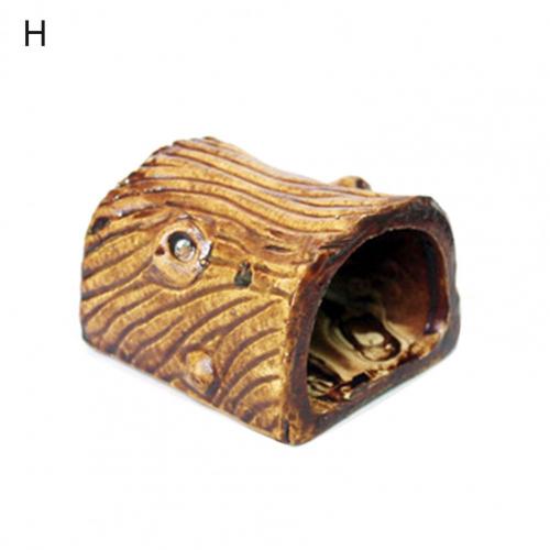 Refugio en forma de maceta para acuario, Casa con forma especial, para peces, camarones, paisajismo, accesorios de rocalla Vintage, decoración de acuario: H