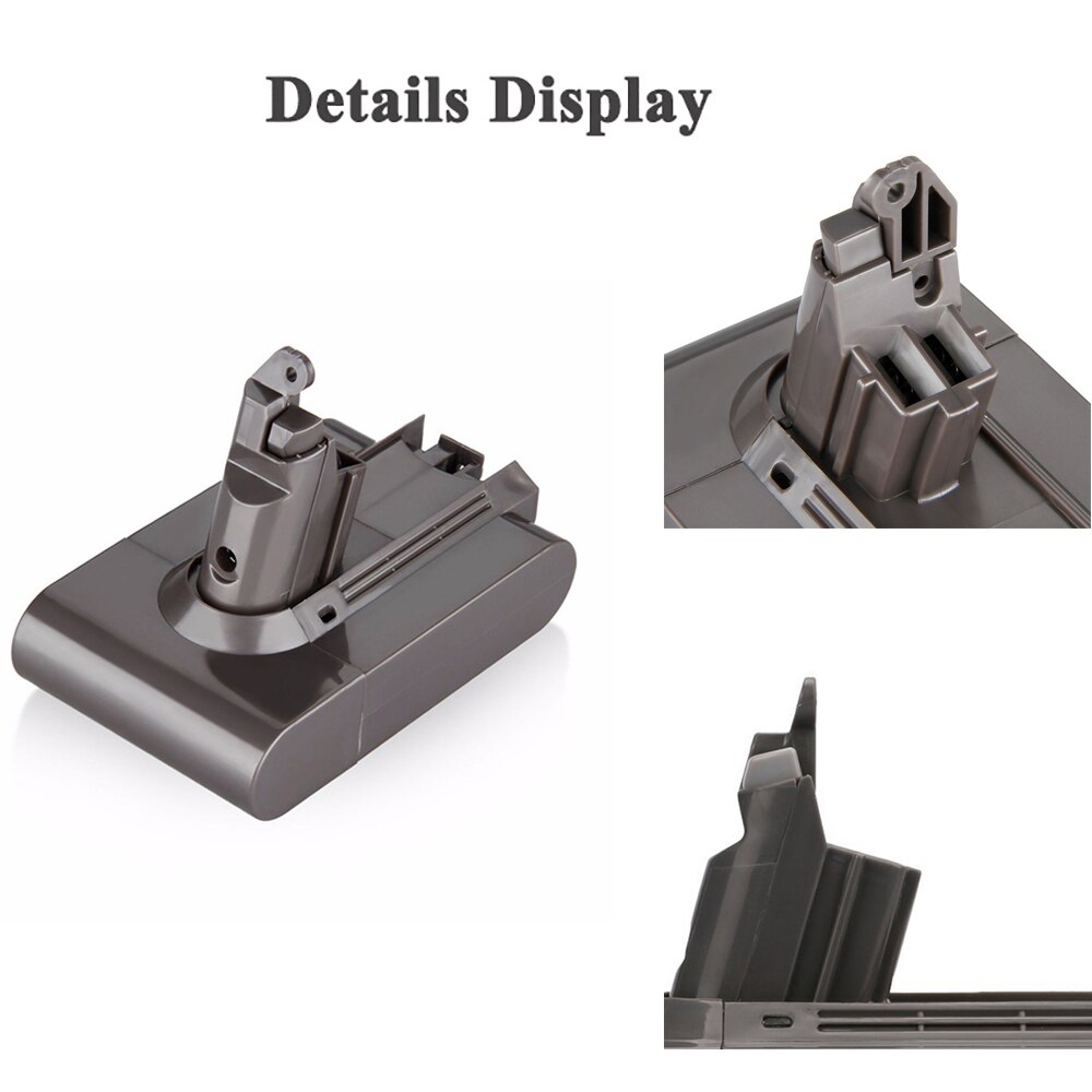 21.6V Replacement Battery for Dyson Li-ion Vacuum Cleaner SV09 SV07 SV03 DC58 DC61 DC62 DC74 V6 Animal Battery（free Bursh）