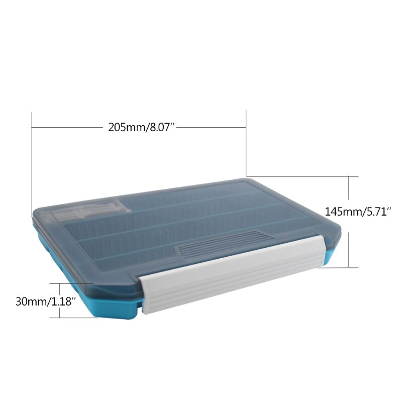Fishing Tackle Box Storage Tray with Removable Dividers Fishing Lures Hooks Case