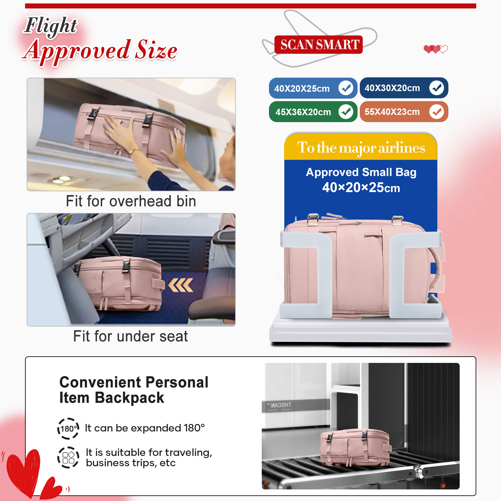 Backpack Travel Cabin Airplane 40x20x25 Ryanair Travel Backpack Suitcase Hand Luggage Backpack Men's Women's Clothing Rucksack