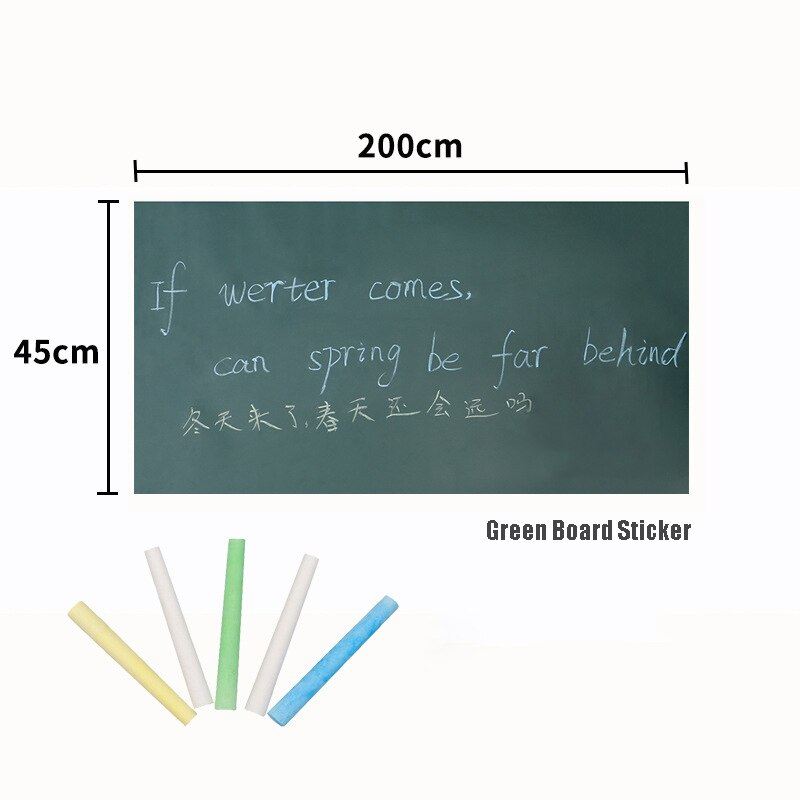 Verdikte Blackboard Muursticker Pvc Onderwijs Bericht Board Graffiti Muur Sticker Milieubescherming Whiteboard Plakken: B