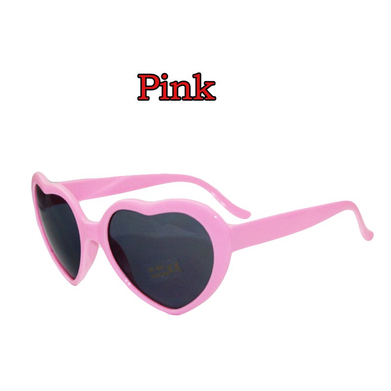 3D Heart Shape Frame Diffraction Glasses Special Frieworks Rave Glasses For Parties&amp;Festivals 3D Heart Effect EDM Rainbow Style: Pink
