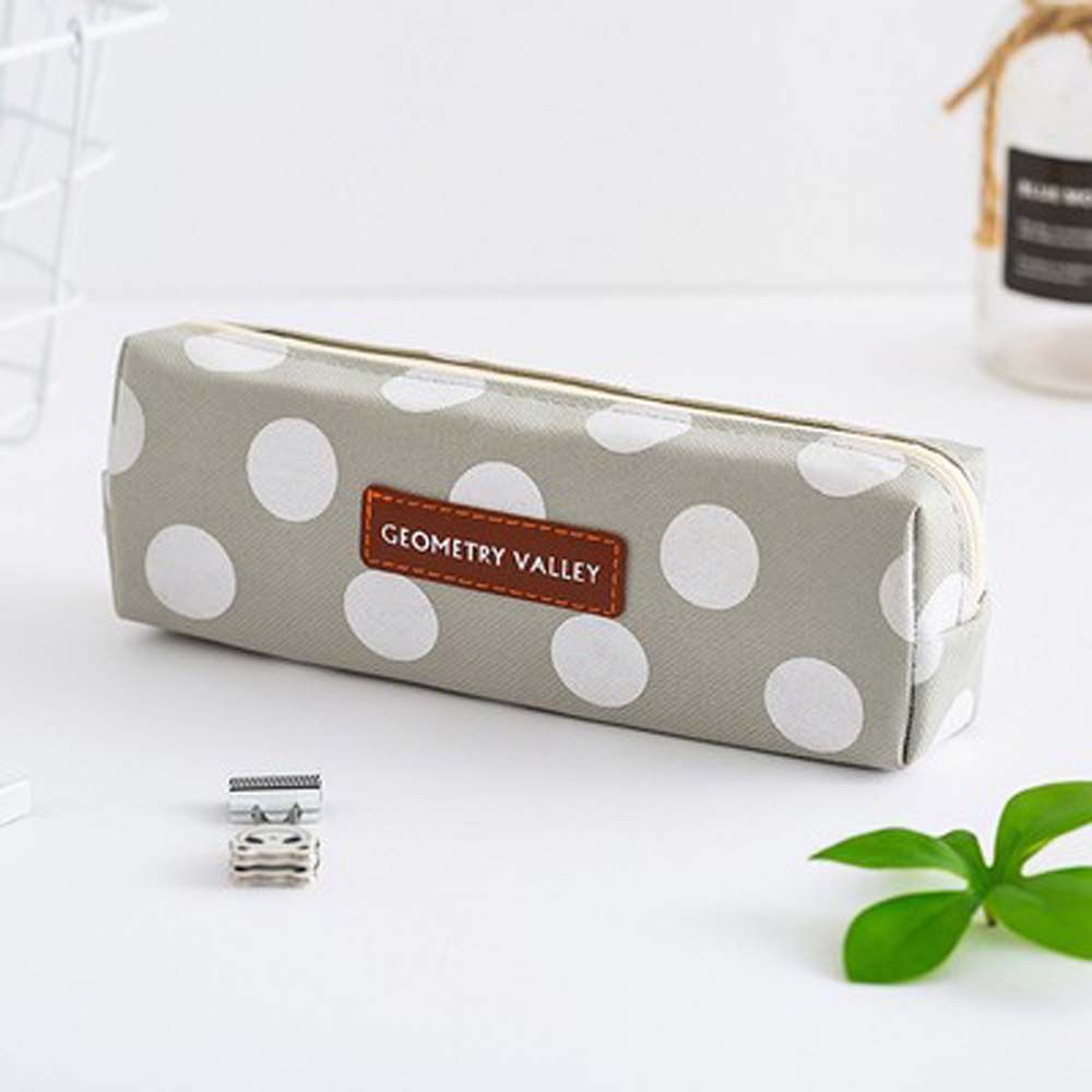 Meisjes Jongens Briefpapier Tas Schoolbenodigdheden Korte Stijl Geometrie Rooster Pen Houder Potlood Pouch Canvas Etui Pen Case: 04