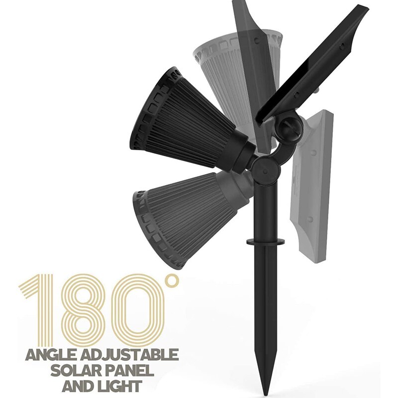 Solar Outdoor Spotlight Landscape Yard Decor Lawn Lamps IP65 Garden Lighting LED Spot Light Home Courtyard Street Light