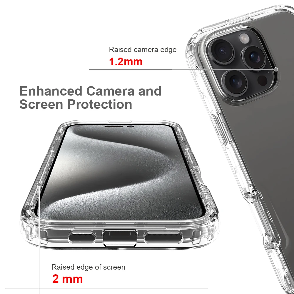 Funda protectora contra caídas de cuerpo completo 360 para iPhone 16 15 13 14 12 Mini 11 Pro Max XR XS 10X7 8 Plus cubierta transparente ajustada antideslizante