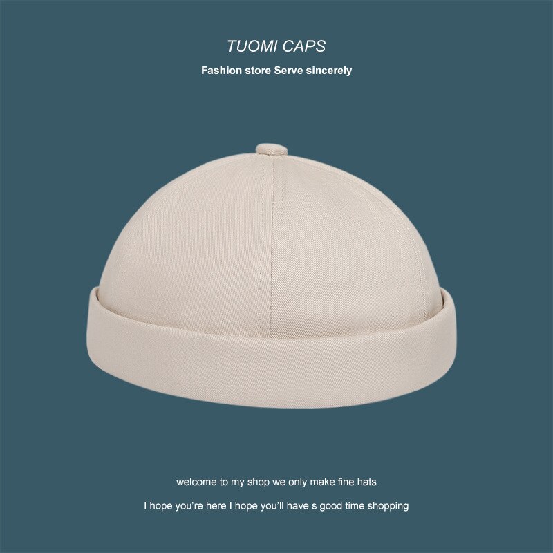 nuevos hombres y mujeres melón de cuero Sombrero estilo boina de lana Yuppie casero Beanie calle tendencia Hip-hop sombrero amantes melón redondo sombrero: A-04