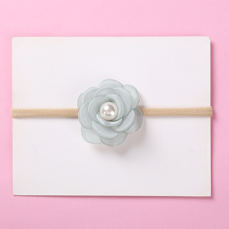 Niños sombreros bebé diadema de nailon Super suave diadema de flores para bebés accesorios para bebé accesorios de bebé niña: 9