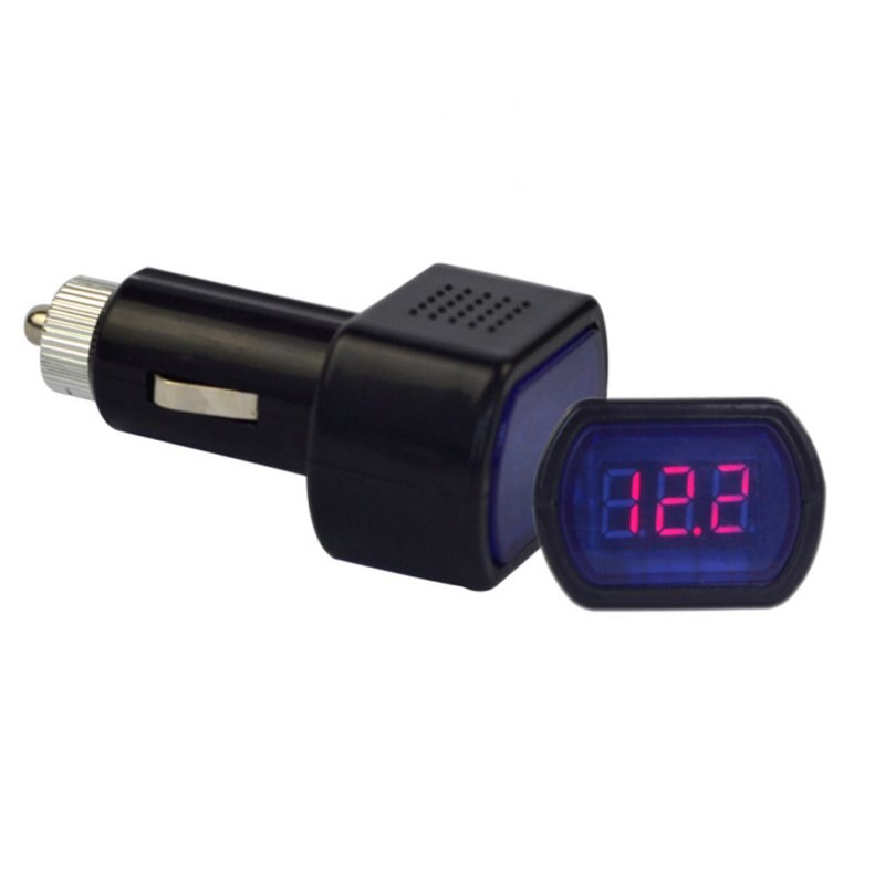 1pc draagbare digitale monitor auto volt voltmeter tester lcd sigarettenaansteker spanning paneelmeter
