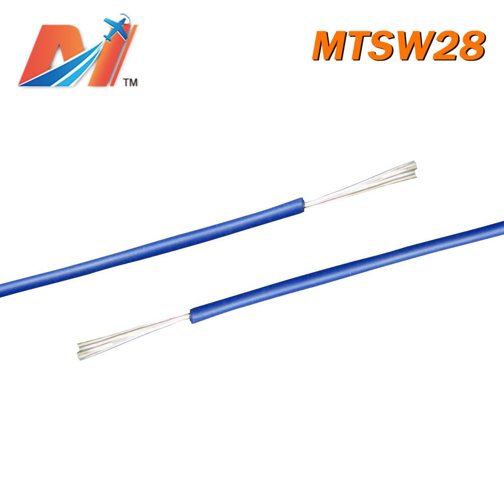 Maytech Clearance (1meter) power silicon wire AWG28 BLUE COLOR