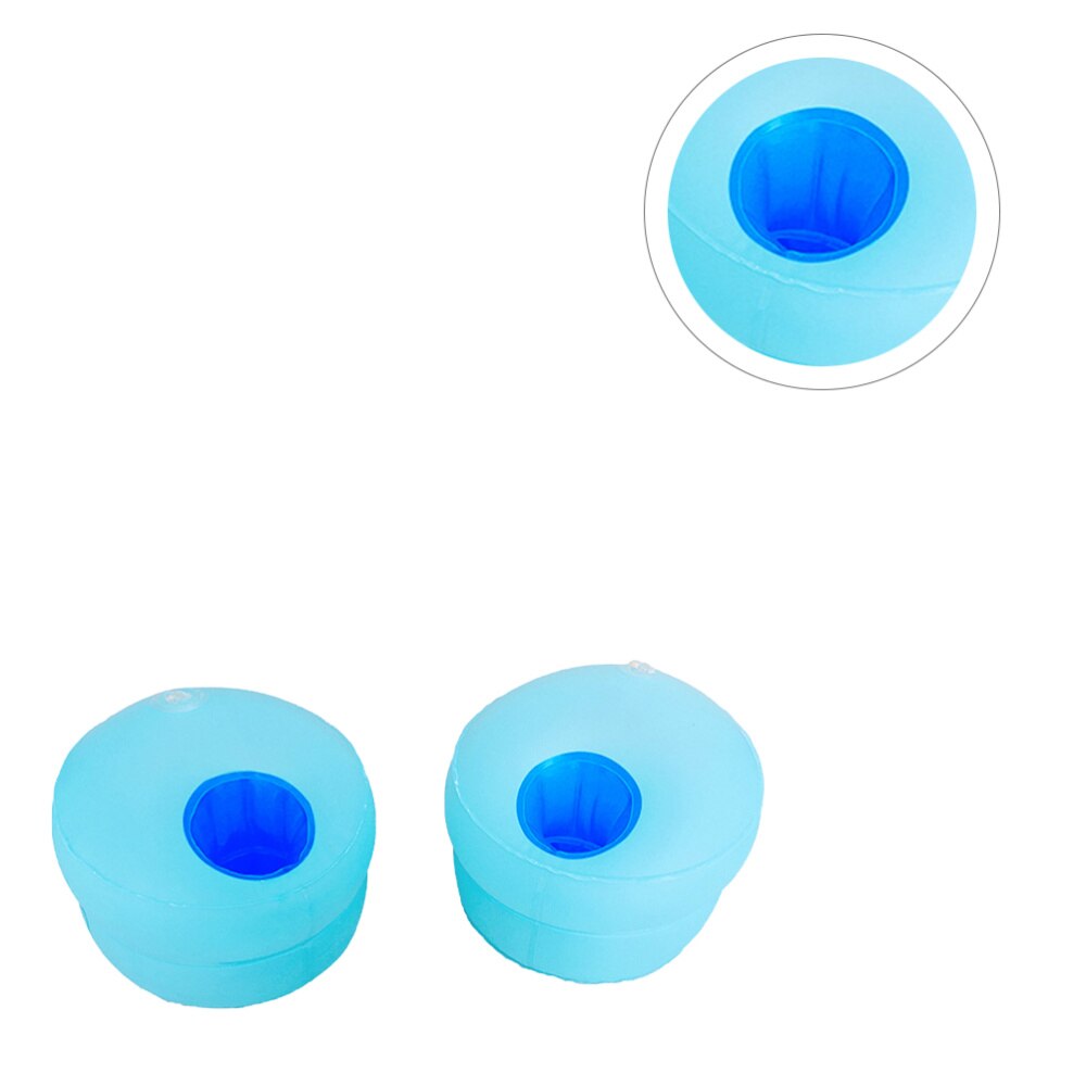 1 Set Inflatable Arm Bands Double Airbag Buoyancy Arm Rings Thicken Water Sleeves Swimming Armlets for Boys Girls (Sky-blue 1 Pa