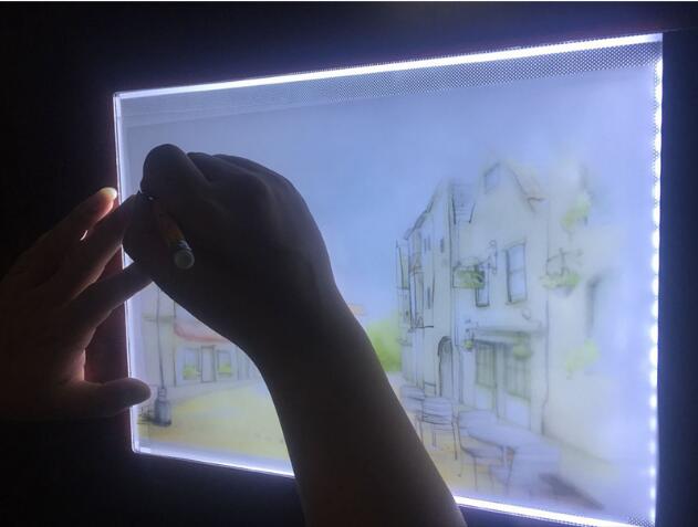 Dimbare LED Grafische Tablet Schrijven Diamant Schilderen Tool Lichtbak Pads Digitale Tekening A4 Kopie Tablet Daimond borduren