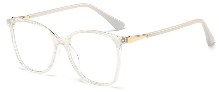 Pearl white Glasses Frame Men Women Oculos De Grau Vintage Clear Lens Eyeglasses Reading Myopia Glasses Cat Eye Big Eyewear: C2 white clear