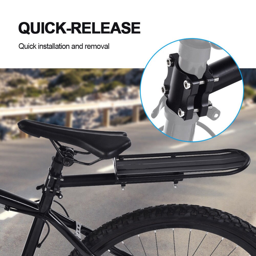 Bike Carrier Rack Bicycle Mount Racks Cycling Cargo Racks Seatpost Rear Pannier Luggage Carrier Aluminum Stand Bike Shelf Quick
