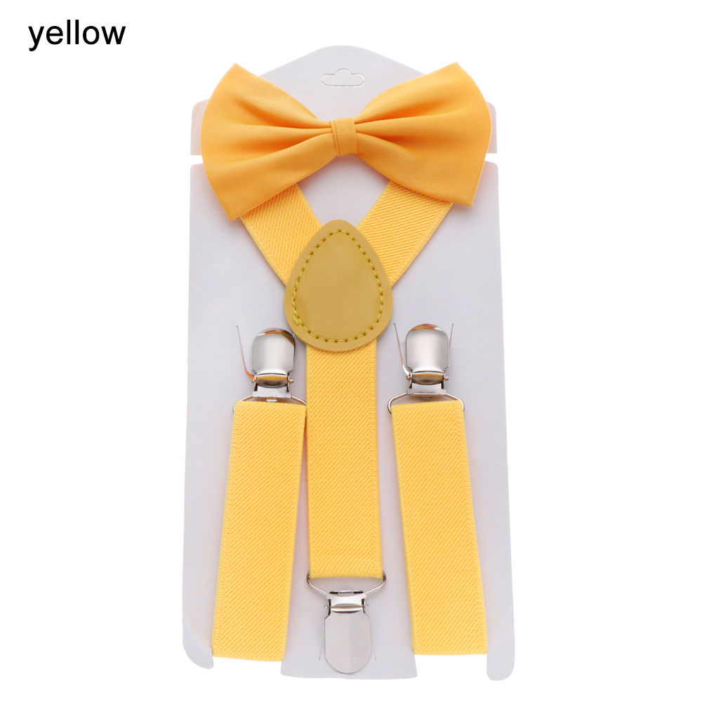 Kids Elastic Suspenders Bow Tie set Matching Tuxedo Suit Unisex Boy Girl Bowtie Wedding Costume Adjustable Y-Back Brace Belt: Turquoise