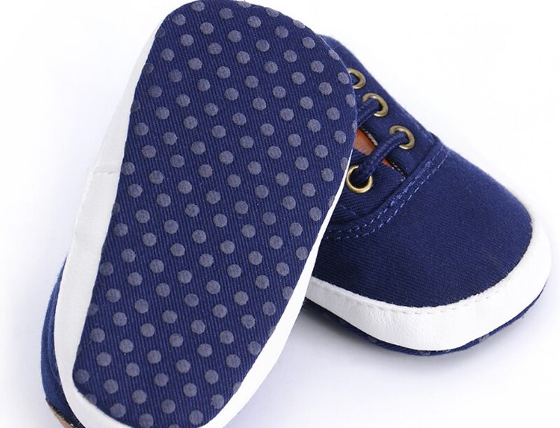 Baby Canvas Shoes Newborn Boys Infant Shoes Prewalkers Crib Shoes Nonslip Loafers First Walkers 11-12-13 Slip On SandQ Baby