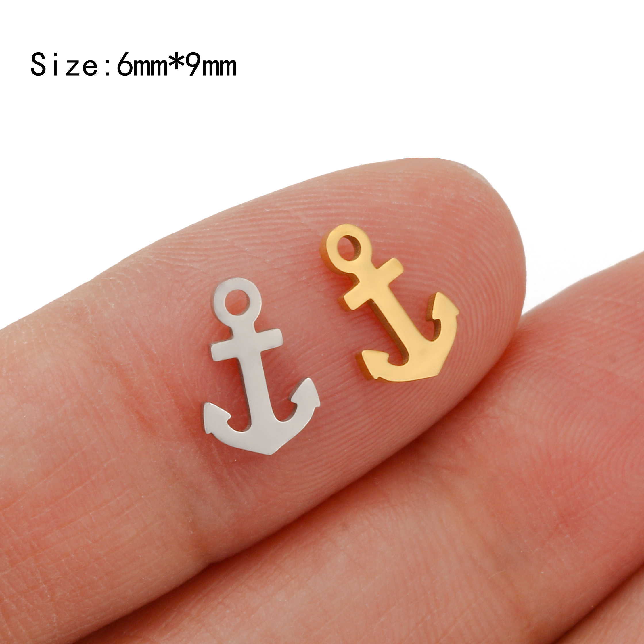 5 Stück Kawaii Mini Qualle/Pilz/Anker/Glückssymbol Charme Kleine Marine Meeresleben Anhänger DIY Armbinde Halskette Schmuckherstellung