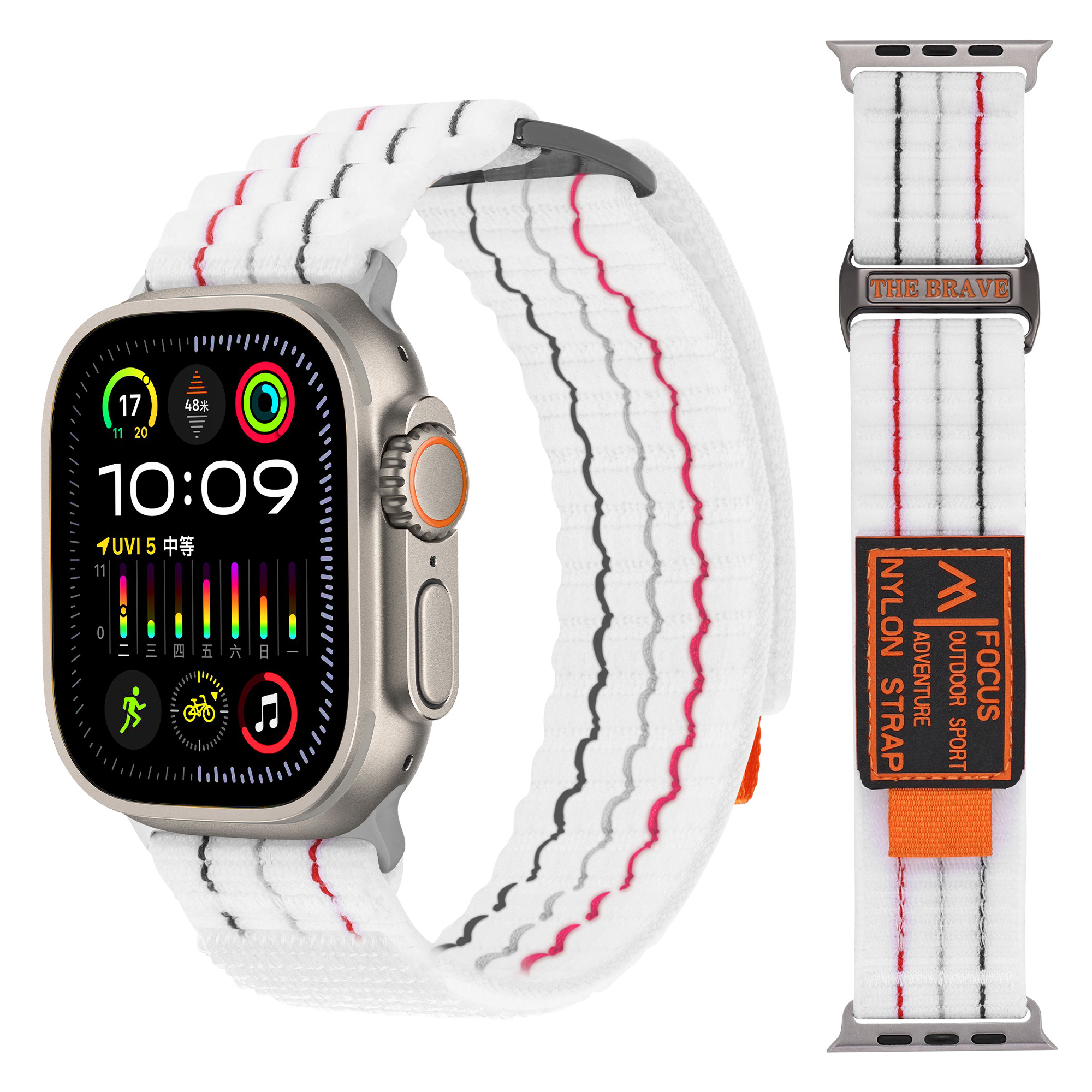 Trail loop for Apple Watch Ultra 2 Band 49mm 44mm 45mm 46mm 42mm 40mm 41mm Nylon Sport bracelet iWatch series 10 9 7 8 se Straps: M / PURPLE