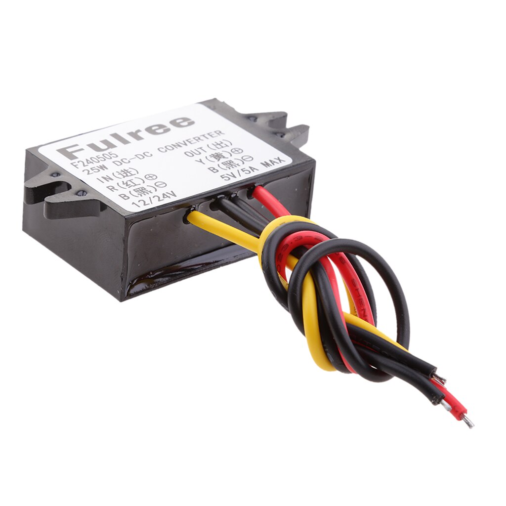 DC-DC Converter Step-Down Buck 12V/24V to 5V 5A 25W Car Power Converter for Car Vehicle