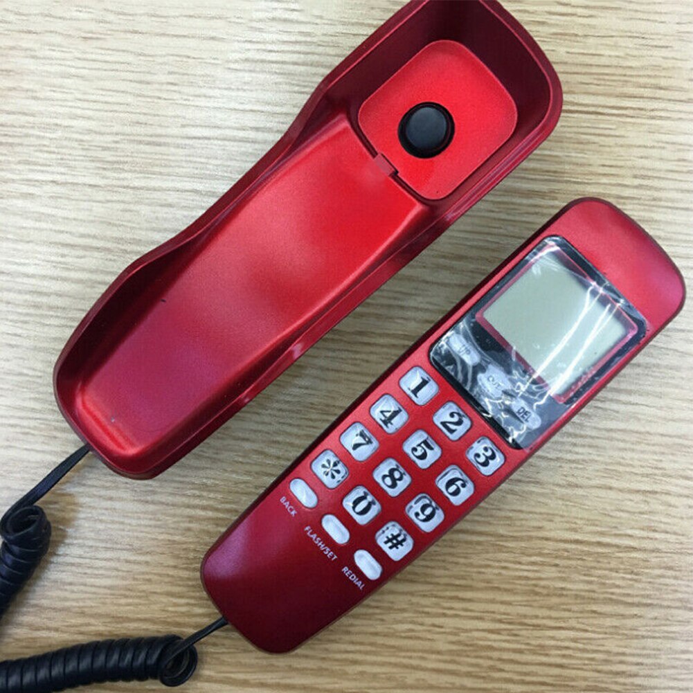Call Memory Callback Business Landline Corded Telephone Caller ID Home Office Mini Portable LCD Display Wall Mounted Hotel